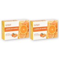 PACK 2 JABONES EN BARRA AROMA NARANJA 180G FLOWER SECRET