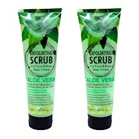 PACK 2 EXFOLIANTE FACIAL Y CORPORAL ALOE VERA 320ML WOKALI