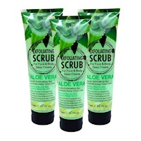 PACK 3 EXFOLIANTE FACIAL Y CORPORAL ALOE VERA 320ML WOKALI