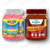 PACK 2 GOMITAS CALCIO NIÑOS 130UND + GOMITAS MACA NEGRA SOTTCORLABS