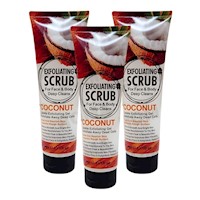 PACK 3 EXFOLIANTE FACIAL Y CORPORAL COCO 320ML WOKALI