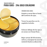 PACK 3 MASCARILLA PARA OJOS 24K GOLD COLÁGENO 60 PZS DR RASHEL