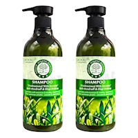 PACK 2 SHAMPOO TE VERDE 550ML WOKALI