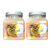 PACK 2 EXFOLIANTE CORPORAL BASE DE SAL DE MAR Y COCO 500ML WOKALI