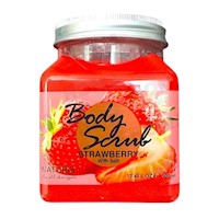 EXFOLIANTE CORPORAL BASE DE SAL DE MAR Y FRESA 500ML WOKALI