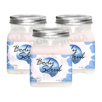 PACK 3 EXFOLIANTE CORPORAL BASE DE SAL DE MAR Y LECHE 500ML WOKALI