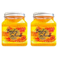 PACK 2 EXFOLIANTE CORPORAL BASE DE SAL DE MAR Y MIEL 500ML WOKALI