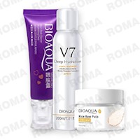 PACK CREMA BLANQUEADORA, SPRAY V7 y ACLARANTE DE ARROZ BIOAQUA