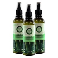 PACK 3 SPRAY FIJADOR DE BAMBÚ PARA CABELLO 250ML WOKALI