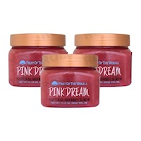 PACK 3 EXFOLIANTE CORPORAL PINK DREAM 600G WOKALI