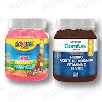 PACK 2 GOMITAS CALCIO NIÑOS + HIERRO ADULTOS SOTTCORLABS