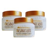 PACK 3 EXFOLIANTE CORPORAL ORGANIC RICE 600G WOKALI