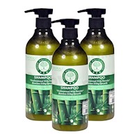 PACK 3 SHAMPOO DE BAMBÚ 550ML WOKALI