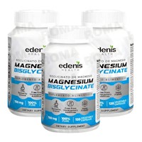 PACK 3 BISGLICINATO DE MAGNESIO 120 CÁPSULAS EDENIS HEALTH