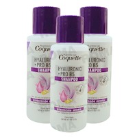 PACK 3 COQUETTE SHAMPOO HYALURONIC 50ML PLACENTA LIFE