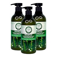 PACK 3 SHAMPOO DE BAMBÚ 900ML WOKALI