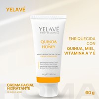 MOISTURIZING FACIAL CREAM QUINOA & HONEY 60G YELAVÉ