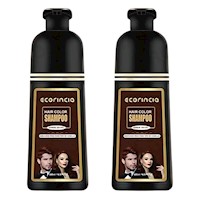 PACK 2 SHAMPOO TINTE 1000ML ECORINCIA – MARRÓN OSCURO