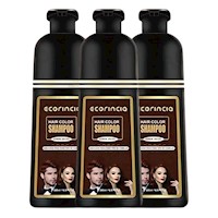 PACK 3 SHAMPOO TINTE 1500ML ECORINCIA – MARRÓN OSCURO