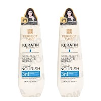 PACK 2 SHAMPOO KERATINA 3 EN 1 800ML PERFECT CARE
