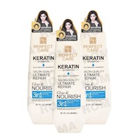 PACK 3 SHAMPOO KERATINA 3 EN 1 800ML PERFECT CARE