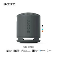 Sony Parlante Bluetooth SRS-XB100 Portátil Waterproof Negro