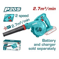 SOPLADOR ASPIRADORA DE AIRE INALÁMBRICA 20V TOTAL TABLI20028