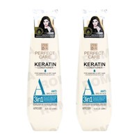 PACK 2 ACONDICIONADOR KERATINA 3 EN 1 520ML PERFECT CARE