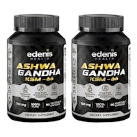PACK 2 ASHWAGANDHA KSM-66 90 CÁPSULAS EDENIS HEALTH