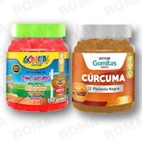 PACK 2 GOMITAS ZINC QUELADO NIÑOS  + GOMITAS CÚRCUMA SOTTCORLABS