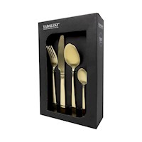 Set de Cubiertos Dorados de 16 Piezas de Madera Cutlery - 10286557