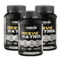 PACK 3 RESVERATROL 120 CÁPSULAS EDENIS HEALTH