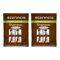 PACK 2 SHAMPOO TINTA EN SACHET 60ML ECORINCIA – MARRÓN OSCURO