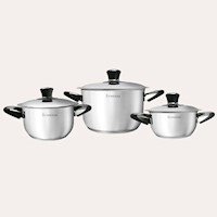 Juego de ollas de acero de 6 piezas FZ-605TS-IN