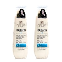 PACK 2 SHAMPOO KERATINA 3 EN 1 520ML PERFECT CARE
