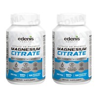 PACK 2 CITRATO DE MAGNESIO 120 CÁPSULAS EDENIS HEALTH