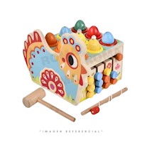 GALLINA DIDÁCTICA DE ENCAJE CON MARTILLO