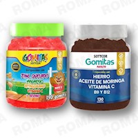 PACK 2 GOMITAS ZINC QUELADO NIÑOS  + HIERRO ADULTOS SOTTCORLABS