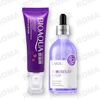 PACK CREMA BLANQUEADORA DE ZONAS BIOAQUA y SERUM BLUEBERRY LAIKOU - CAGSS04