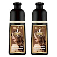 PACK 2 SHAMPOO TINTE DAMA 1000ML ECORINCIA – MARRÓN CLARO