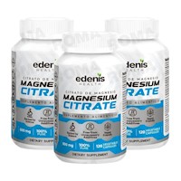 PACK 3 CITRATO DE MAGNESIO 120 CÁPSULAS EDENIS HEALTH