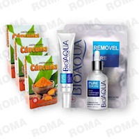KIT 3 JABÓNES CÚRCUMA + CREMA, MASCARILLA, Y SERUM ANTIACNÉ BIOAQUA