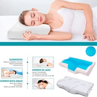 Almohada Ortopédica Viscoelástica para dormir de lado, boca abajo y arriba