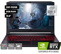 Laptop Gamer Acer AN515-55-50U5 15.6" FHD Intel Core I5 10° Gen 8GB 512GB SSD