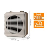 Calefactor Taurus S2000  Potencia confort y diseño para todo el año