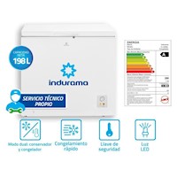 CONGELADORA HORIZONTAL DEFROST DE 198 LITROS INDURAMA CI-220BL BLANCO