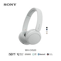 Audífonos Bluetooth On-Ear Sony WH-CH520 Blancos con 50 Horas de Batería y Sonido Premium