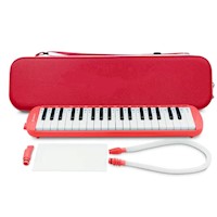 Melódica de 37 Teclas con Estuche y Boquillas Rojo