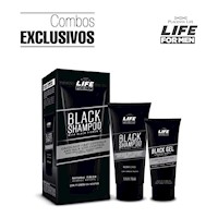 LIFE FOR MEN COMBO BLACK SHAMPOO +  BLACK GEL
