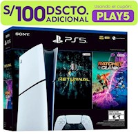 PS5 Consola Digital Slim Bundle + Returnal +Ratchet & Clank